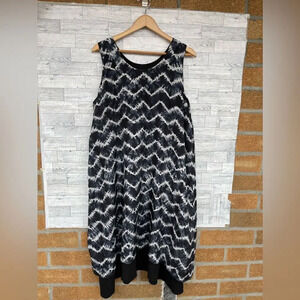 Eskandar CHEVRON Shibori Silk Double Layer Pinny Dress Size 1 /10/12